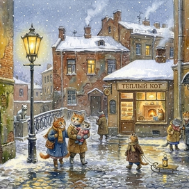 У кафе "Теплый кот"