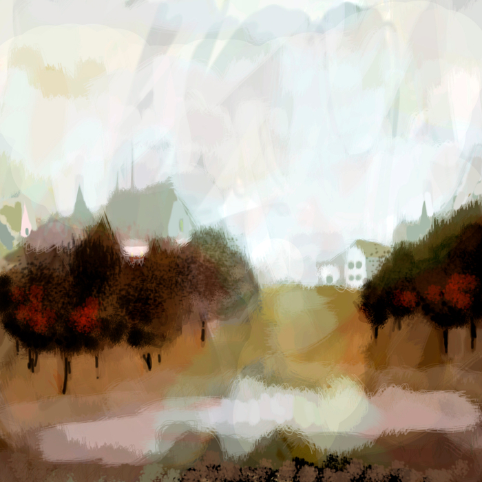 Пейзажик с домикаими