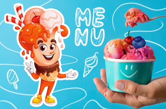 Бренд персонаж для магазина мороженного