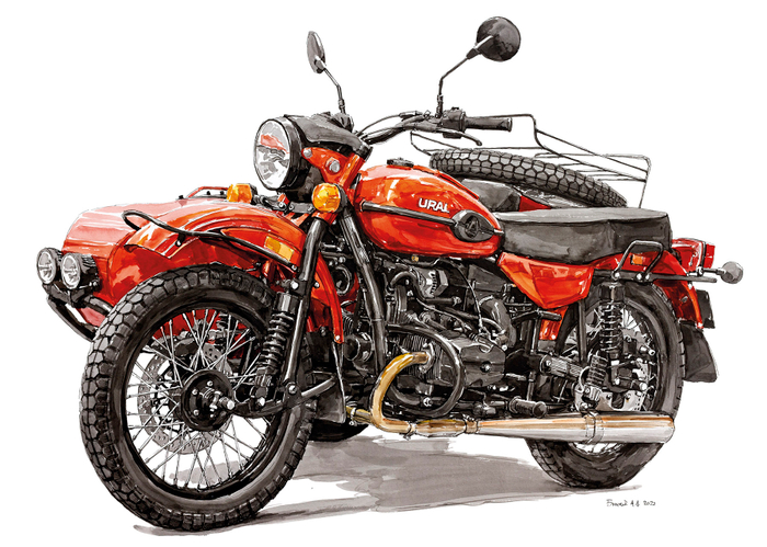  Урал Gear Up тяжёлый мотоцикл с коляской. 