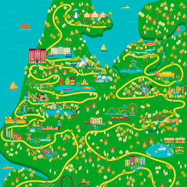 Карта по детскому туризму, Нидерланды