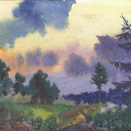 Вечер в лесу