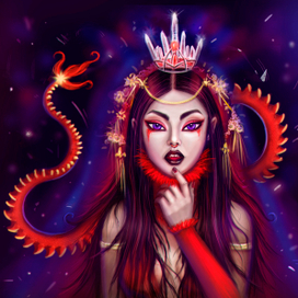 Asian vampire princess dragon.