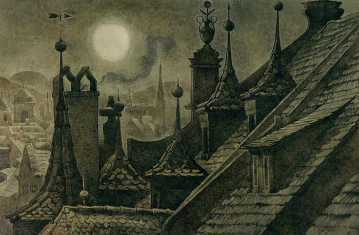 Форзац к роману Э. Гофмана "Житейские воззрения кота Мурра"