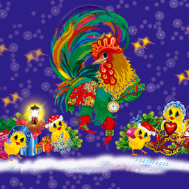 Петушок и цыплята