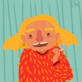 веселая курильщица