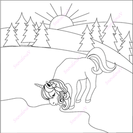 Раскраска "Единорожек"