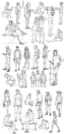 People sketching