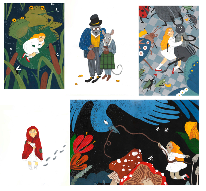 Иллюстрации к сказке Г.Х. Андерсона "Дюймовочка"