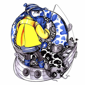 Серия персонажей для открыток