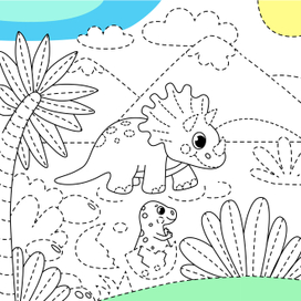 Прописи-раскраски Динозавры