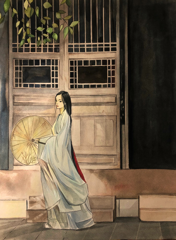 Дама с зонтиком 