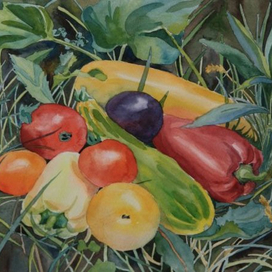 Овочі у траві 