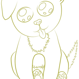 Пёсик контур