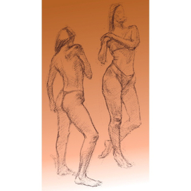 Наброски женской фигуры 