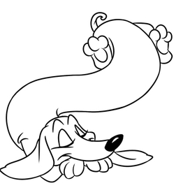 Такса спит 1