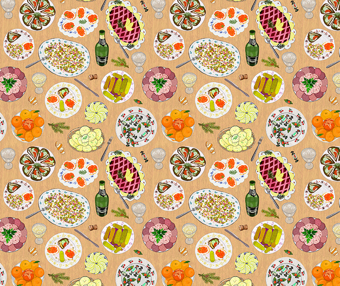 советский новогодний стол