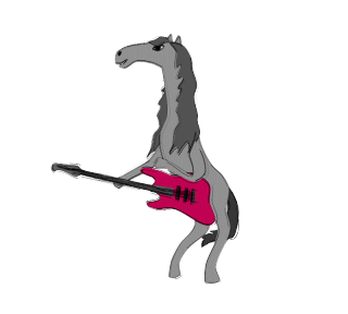 Лошадка, играющая на гитаре.