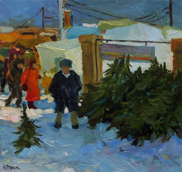 Продавец елок