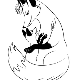 Лисёнок Фук с мамой