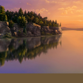 Локация для игры, вечерняя