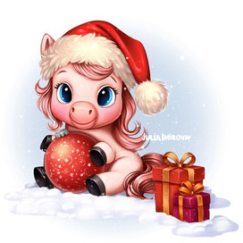 Новогодняя лошадка