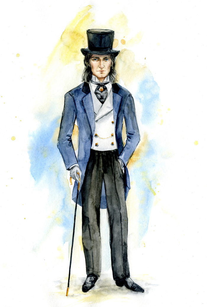 Николай Ставрогин  иллюстрация к роману "Бесы" Ф.М. Достоевского