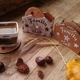 "Рустик" набор для чашек с ароматным кофе или чаем.