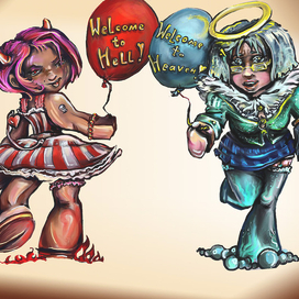 анегл и чертик