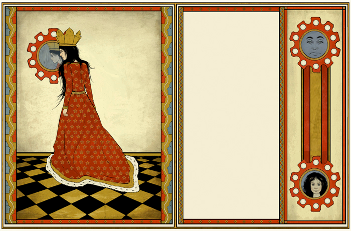 Иллюстрация к сказке братьев Гримм  "Белоснежка"