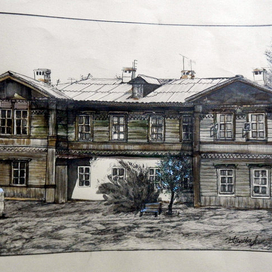 Графическая работа из серии "Россия. Средняя полоса"