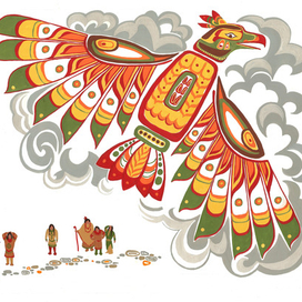 Иллюстрация к сказке "Как мальчик превратился в орла"