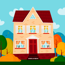 Коттедж в стиле флэт