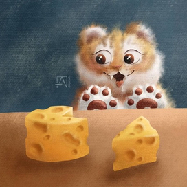 Иллюстрация для открытки с новогодним символом)