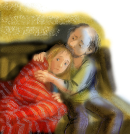 Ленка и дедушка