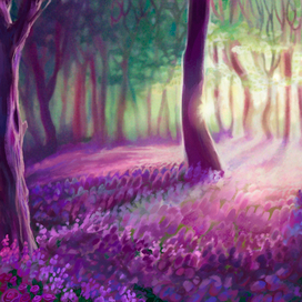 Розовый лес