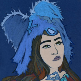 Японка в шапке.