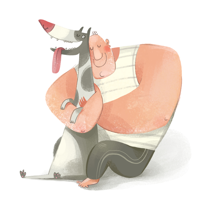 Мужчина с собачкой