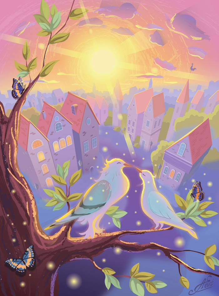 романтика и голуби