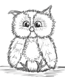 Сова, быстрый набросок