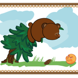 медведь и колобок