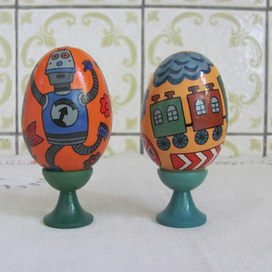 деревянные яйца в детском стиле 2