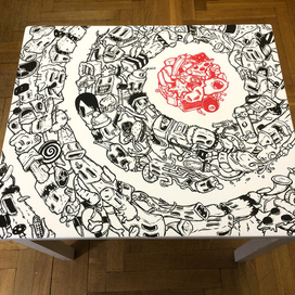 doodles on the table