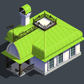 Домики в русском стиле.