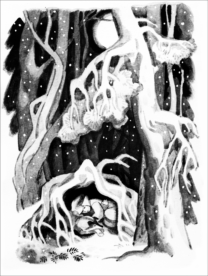 Иллю. из "Мальчик и две собаки"