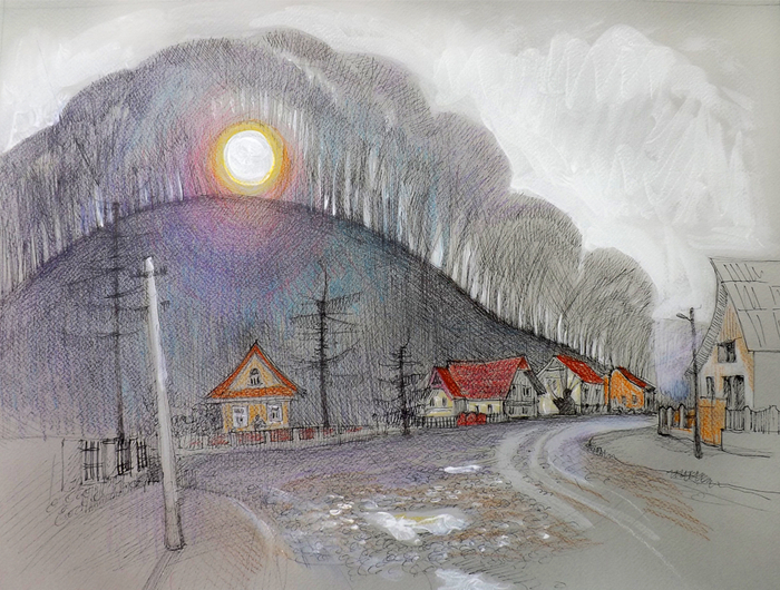 Закат солнышка за горку "Ёжик".