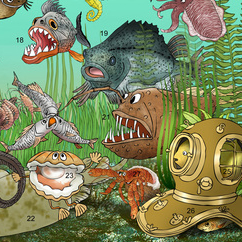 Список морских рыб и гадов, задействованных в книге