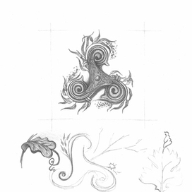 Триксель (эскиз для тату) 