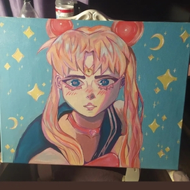 Работа на холсте