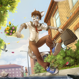 Эдгар падает